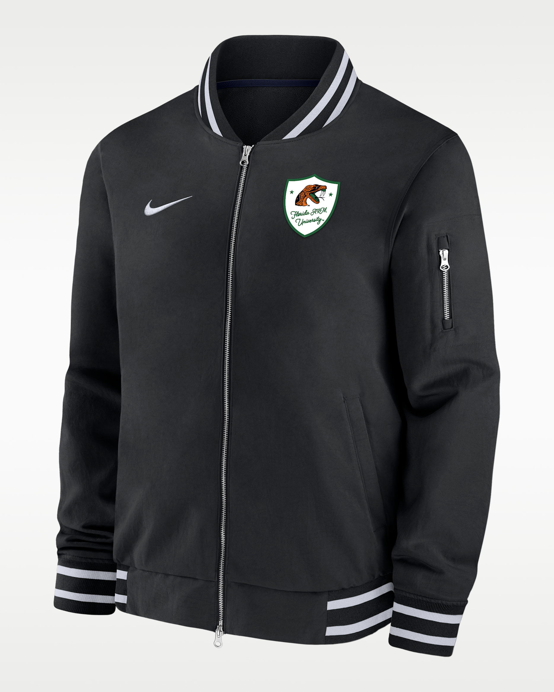 Nike College (Florida A&M University) Men's Bomber Jacket. Nike.com Nike College (Florida A&M University) Men's Bomber Jacket. Nike.com